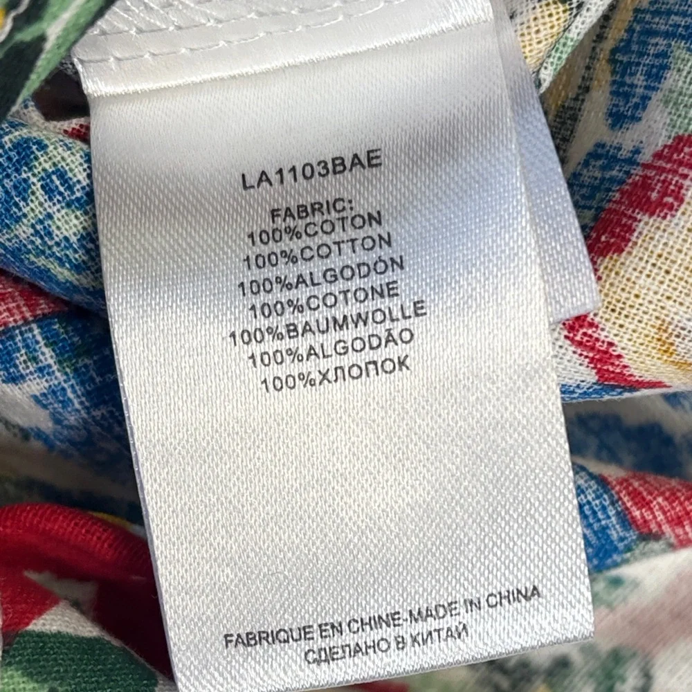 🌸 Molly Bracken Floral Front Tie, Button Blouse Colorful Women’s Small NWT 🌸 - Picture 13 of 14